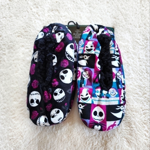 New Disney's Nightmare before Christmas 2 Pack Women's Slipper Socks one size - Picture 1 of 7